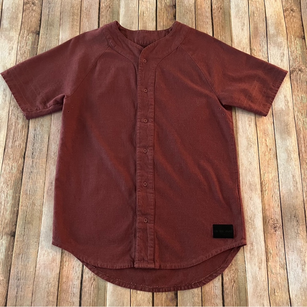 On the Byas Rust Casual Button Down Shirt